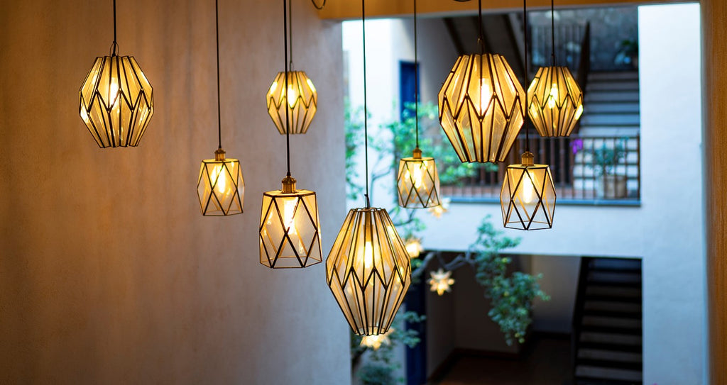 Candil combinado en espejo claro